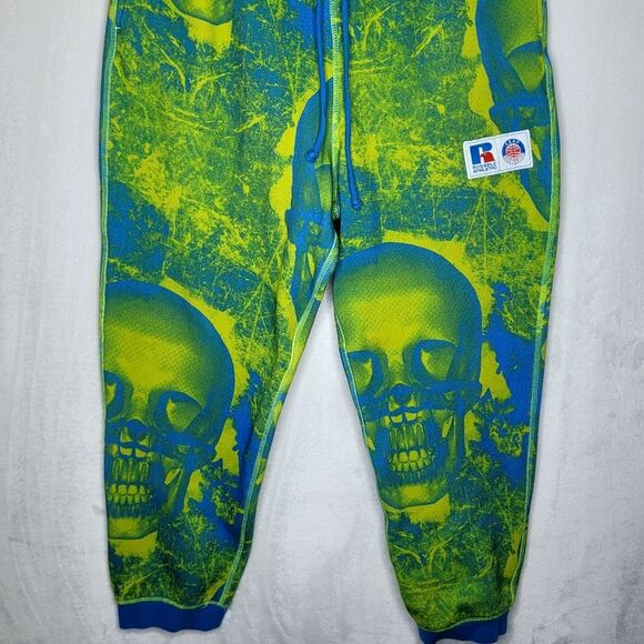 Russell Athletic X ASAP Worldwide Skull Print Joggers Size Large - Picture 3 of 8